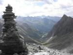  beim groem Steinmann der Blick ins Tal 