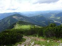 Blick auf den Wanderweg bergab zur Ötscherschutzhütte 