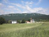  Blick zur Pfarrkirche Sankt Peter im Moos 