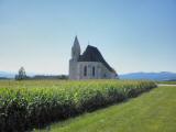  Blick zur Kirche bei Holzern - "Rosskirche" 