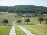  der Blick zurck von der Anhhe nach Dorfern 