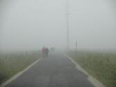  Wanderer im Nebel auf der Samesleitnerstrae 