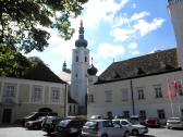  Blick zum Glockenturm der Stiftskirche 