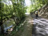 Wanderroute auf dem neuen Radweg entlang des Sattelbachs 