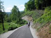 Wanderroute auf dem neuen Radweg entlang des Sattelbachs 