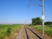  der Blick entlang der Geleise nach Hausleiten 