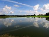  Wolkenspiegelung in einem Teich bei Loimanns 