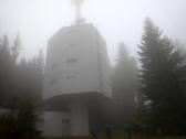 Blick zum Hybridtum des Rundfunksenders auf dem Wachtberg 