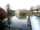  Blick auf das Wehr in dem Seitenarm der Steyr 