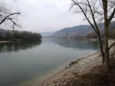  schner Blick auf die Donau flussaufwrts 