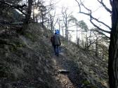 Wanderweg auf dem Welterbesteig bergan zum Stift Gttweig