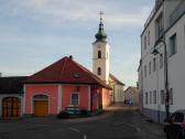 Blick zur Ortskapelle " Zur Unbefleckten Empfngnis" vom Wagram ob der Traisen