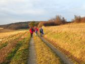 Blick auf die Wanderroute auf dem Jakobsweg nach Maria Elend 