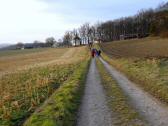 Blick auf die Wanderroute auf dem Jakobsweg nach Maria Elend 