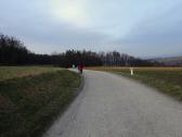 Blick auf die Wanderstrecke auf der Route zur Straenkreuzung beim Gegenkreuz