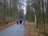 Blick auf die Wanderroute auf der Strae Richtung Cizov