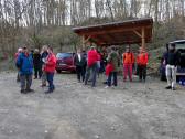 Marathonis bei der 2. Labestelle beim Parkplatz am Merkersdorfer Bach 