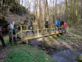  Marathonis berqueren den Merkersdorfer Bach 