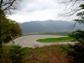 Blick auf die groe Straenkehre die "Taber-Reith" der L78