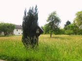  Blick zu einem Holzkreuz in Holzhuseln 