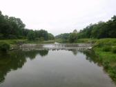  Blick vom Steg auf die Traisen flussaufwrts 