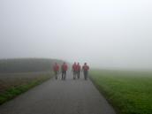  Blick auf die Wanderstrecke leider im Nebel 