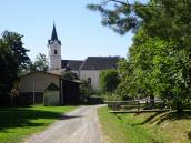  Blick zur Kath. Pfarrkirche hl. Florian in Scheideldorf 