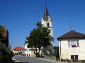  Blick zur Kath. Pfarrkirche hl. Florian in Scheideldorf 