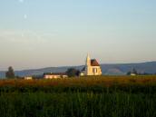  der Blick zurck zur Nikolokirche in Holzern 