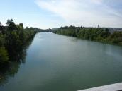  Blick vom Neudasteg auf die Erlauf flussaufwrts 