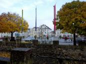 Blick zum Kornplatz mit der barocken Pestsule - Dreifaltigkeitssule