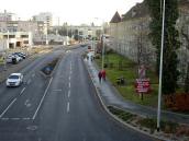  der Blick von der Brcke auf die B122 