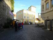 Blick zum Gebude mit Wasserturm in Zwischenbrcken 