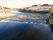 Blick von der Steyrbrcke auf den Zusammenfluss der Steyr und Enns 