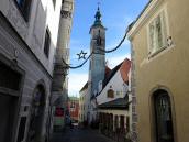  Blick von der Kirchengasse zur Brgerspitalskirche 