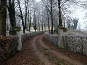 Wanderroute auf der Allee zur Rckseite des SchlossTillysburg