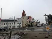 Blick zum Brgerspitalgebude mit Brgerspitalskirche