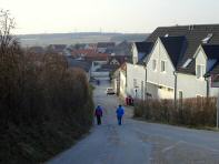  Wanderroute am Anfang von Hagenbrunn 