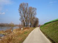 Wanderroute auf dem Treppelweg Richtung Korneuburg 