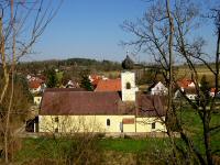 Blick zur Kath. Pfarrkirche hl. Nikolaus in Plank am Kamp 