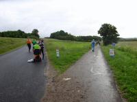 Streckenteilung vor Tapdrup, es zweigte die 20 km Route ab 