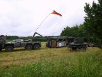Blick zur deutschen Militrverpflegstelle - es wird schon wieder zusammengepackt  