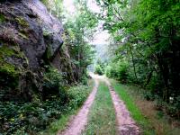  Wanderroute oberhalb des Grabens 