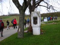 Wanderroute am Ortsende von Waltersdorf vorbei am Weien Kreuz 