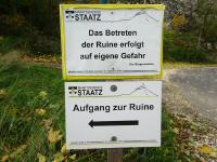  Infotafeln zur Burgruine Staatz 