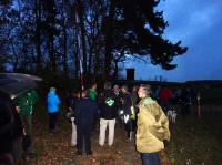 Marathonis bei der 3. Labestelle am Waldesrand von Kuchlholz 