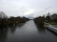  Blick vom Steg auf die Traisen flussaufwrts 