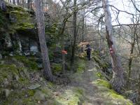  Blick auf die Wanderstrecke beim "Hngender Stein" 