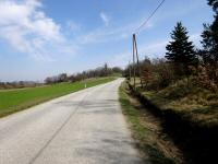 Wanderroute auf der Landstrae zurck nach Etzmannsdorf am Kamp 