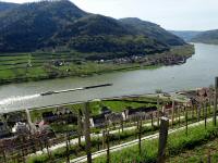 der Fernblick vom 1000-Eimerberg ber die Donau nach Oberansdorf 